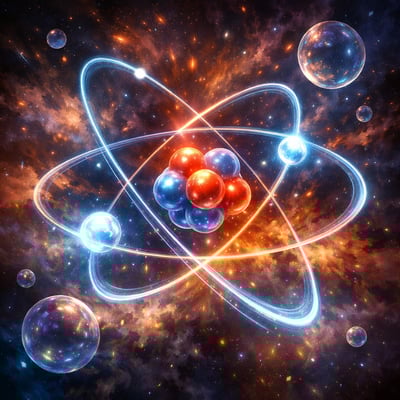Helium Atom Digital Art-1